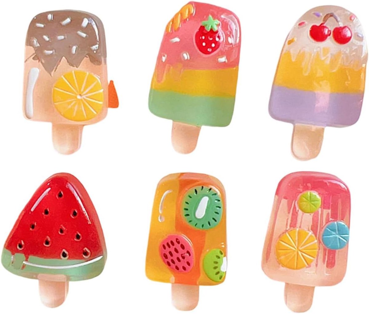 Koelkast Magneten - Fruit Ijs Clips - Keuken Decoreren - Speels Dessert Design - ca. 3 x 5 cm - A