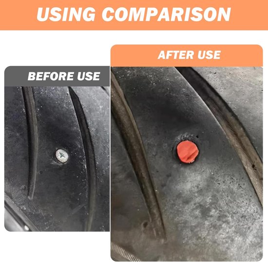 Band Plug Kit - Paddenstoel Reparatie - Banden Lek Repareren - Veelzijdig Gebruik - 192 Gram - Meerkleurig — afbeelding 4