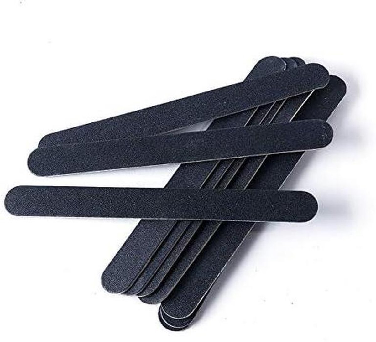 Nagelvijlen Set - Nagelverzorging Tool - Nagels Vijlen - Dubbelzijdig Grit - 10 Stuks - Zwart