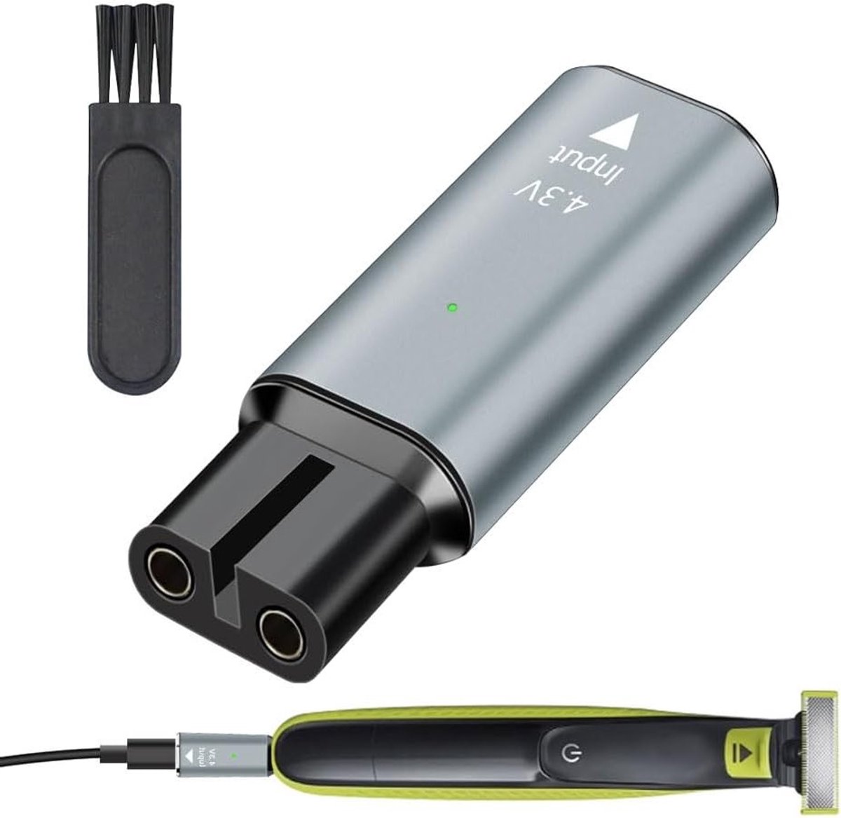 Oplaadbare 4.3V Type C Stekker voor Elektrische Scheerapparaten en Baardtrimmers, Compatibel met One Blade QP2520 en QP2620, Ideaal voor Thuisgebruik en Reizen