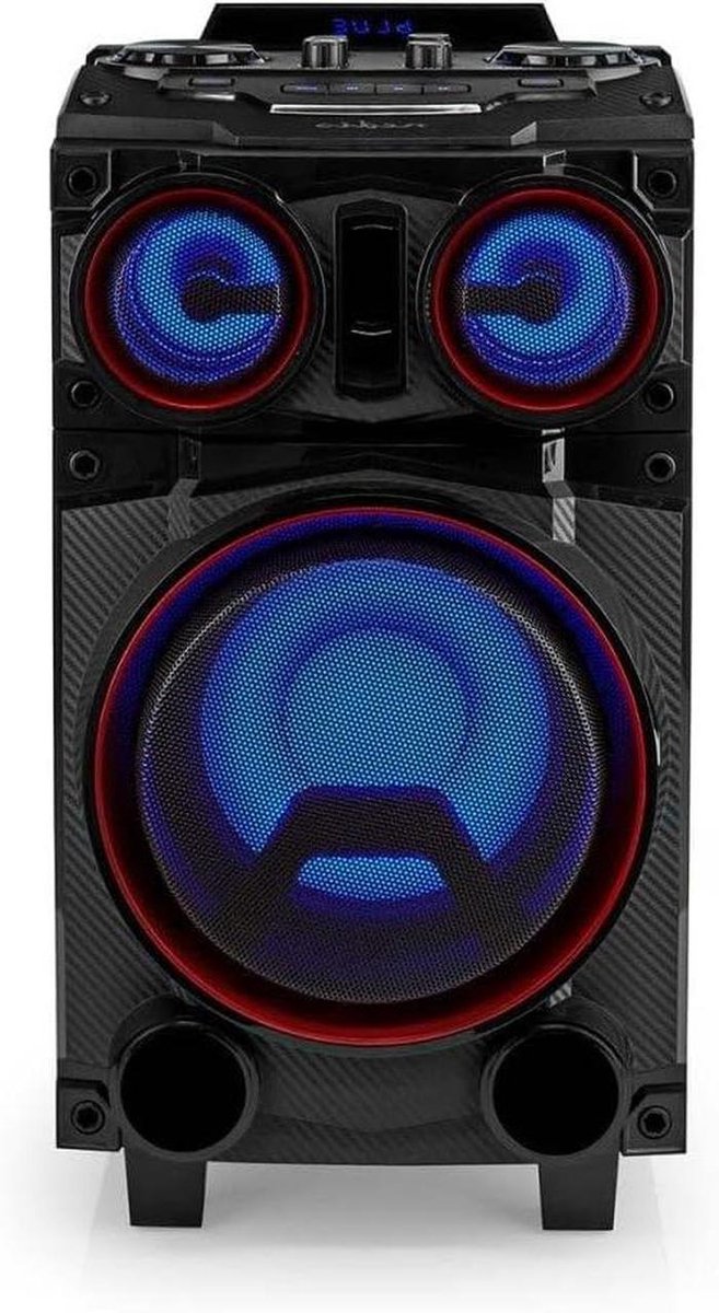 Draagbare Party Luidspreker - Trolley Speaker - Feest Geluid - Met Partylicht - 120 W - Zwart