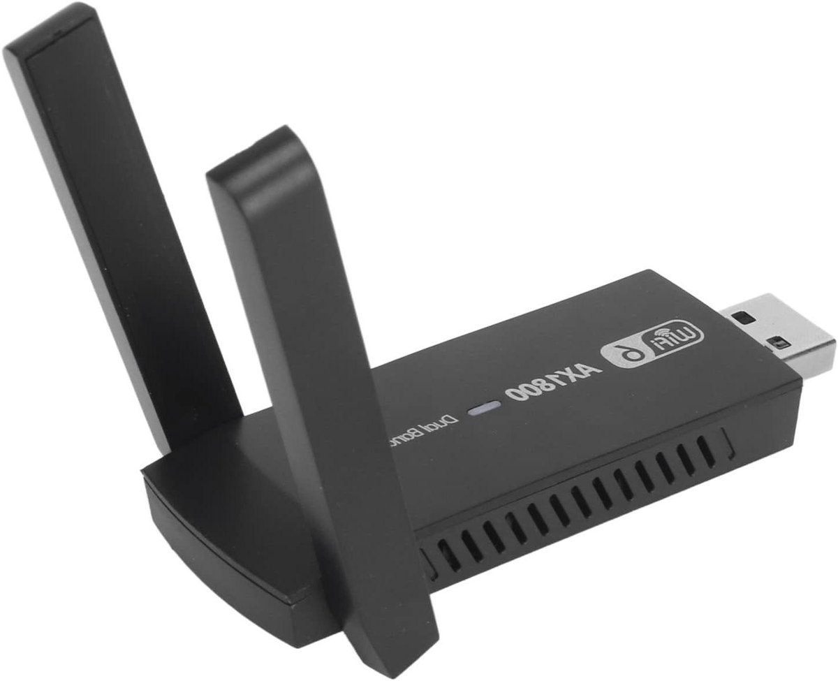 WiFi Dongle - Draadloze Adapter - Snel Internet - Dual Band AX1800 - USB 3.0 - Zwart