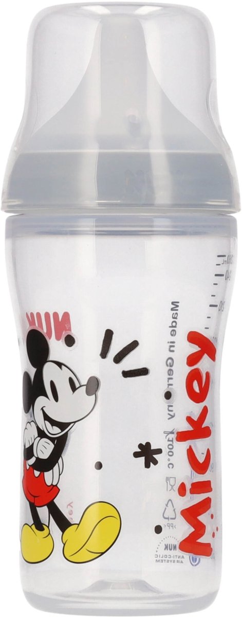 DISNEY Mickey Mouse Veilige NUK-voedingsfles, tegen koliek, met siliconen speen 260ml 3m+ — afbeelding 5