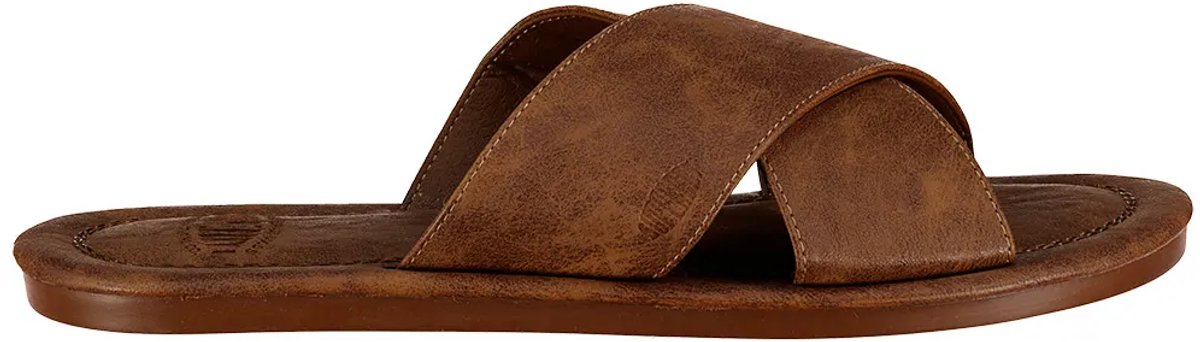 Superdry Vintage Slippers met Kruisbanden Heren Slippers Bruin