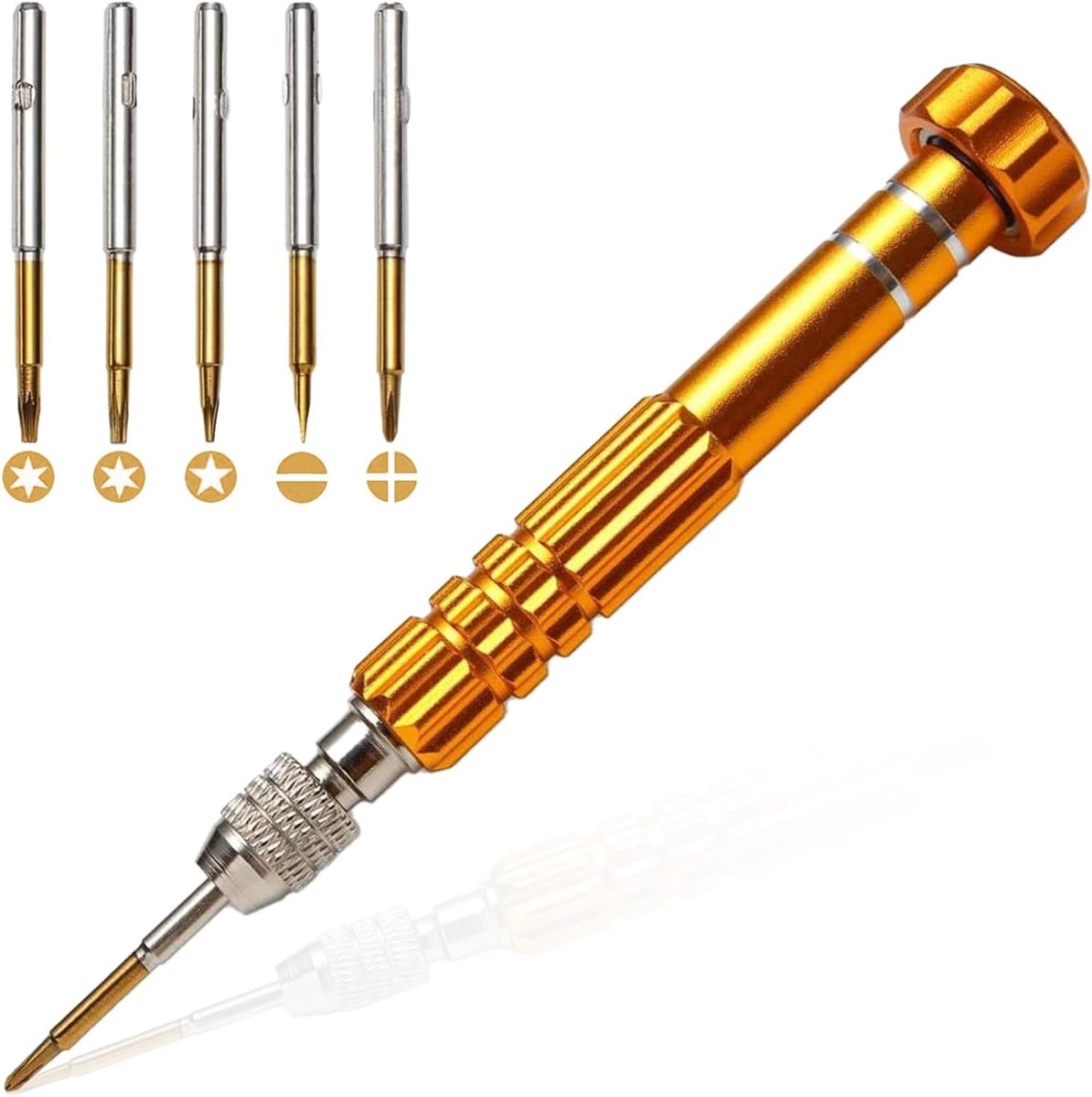 Multifunctionele Mini Schroevendraaierset van 5-in-1, Precisie Gereedschap voor Smartphone, Elektronica, Horloges en Laptops, Compact 10 cm voor Juwelen Reparatie