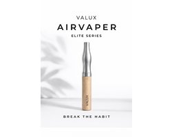 VALUX Airvaper Elite Series - Met aanpasbare luchtstroom - Compleet inclusief 5 smaken - Stoppen met roken - Etherische olie - Ademhalingsketting - Fidget toys - Vape Essentiële oliën - Anti stress