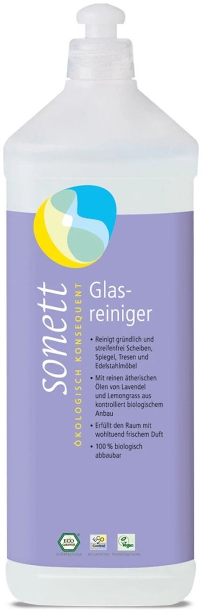 Ecologische Glasreiniger Navulverpakking 1 Liter Concentraat – Biologisch Afbreekbaar & Natuurlijk Glasreiniger voor Streeploos Schone Ramen, Spiegels en Autoruiten