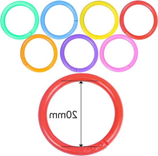 Set van 70 Plastic Binder Ringen voor Loose Leaf, Fotoalbums, Scrapbooks en Creatief Knutselen — afbeelding 5