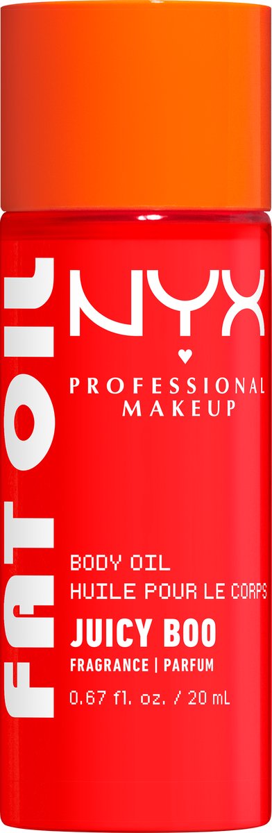 NYX Professional Makeup Fat Oil Juicy Boo Body Oil Mini - Ultiem glanzende finish - Met hydraterende avocado-olie en vitamine E - 20ml