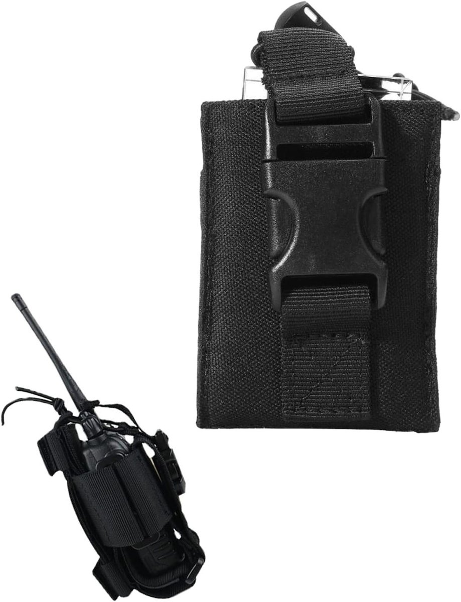 Verstelbare Holster voor Tweeweg Radio, Draagtas voor Intercom, Handig en Compact voor Opslag en Transport, Zwart, Geschikt voor Koffers