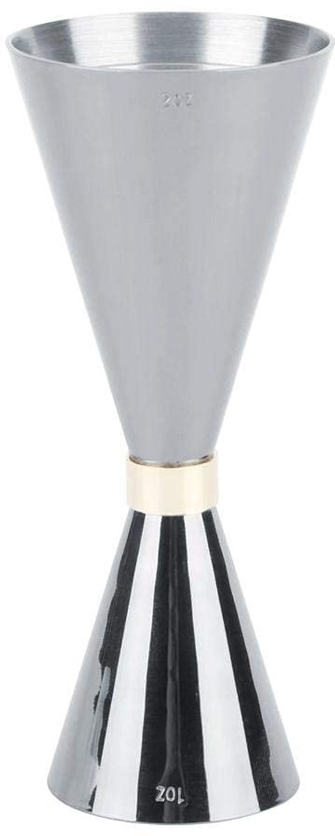 Dailygoods - Jigger - Cocktail Maatbeker - Roestvrij Staal - Zwart - Bar Accessoire - Herbruikbare Tool - 30/60ml