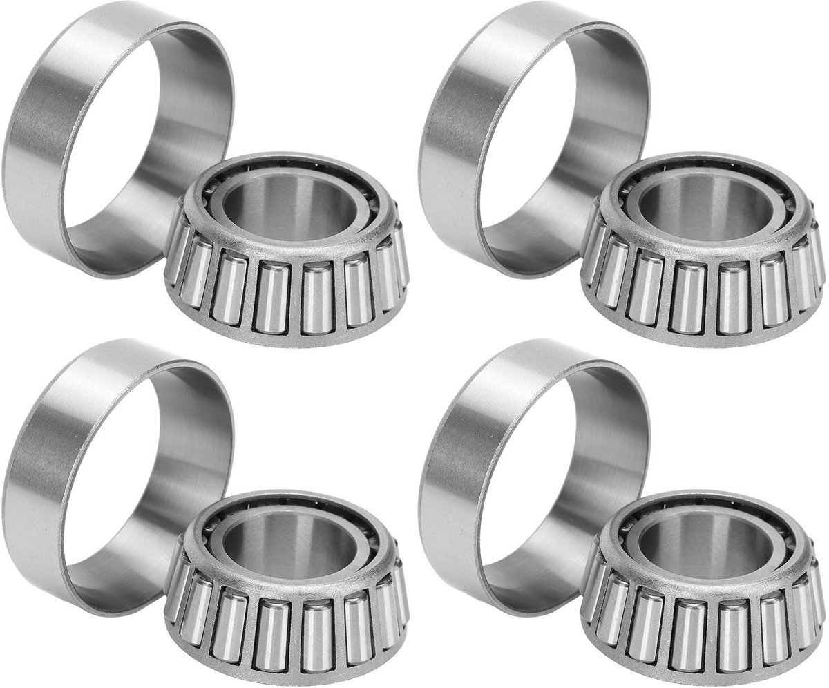 Dailygoods - Aanhangwagen Wielnaaflagers - Roterende stille lagers - Duurzaam en hoogwaardig - 25 mm assen - Kegellagers - Geschikt voor aanhangwagens