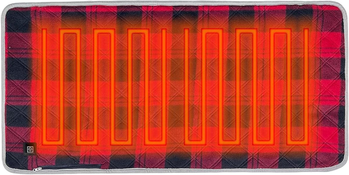 Verwarmingskussen - USB deken - Comfort op reis - Drie warmtestanden - 90 x 45 cm - Grijs