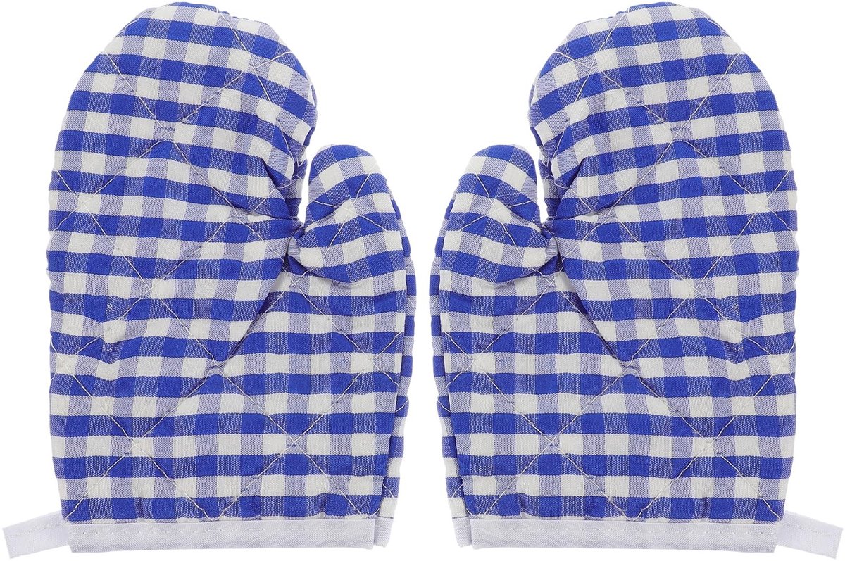 Dailygoods - Kinderovenwanten - Hittebestendige kookhandschoenen - Hemelsblauw - Veilig voor kinderen - Ideaal voor het koken - 2 stuks
