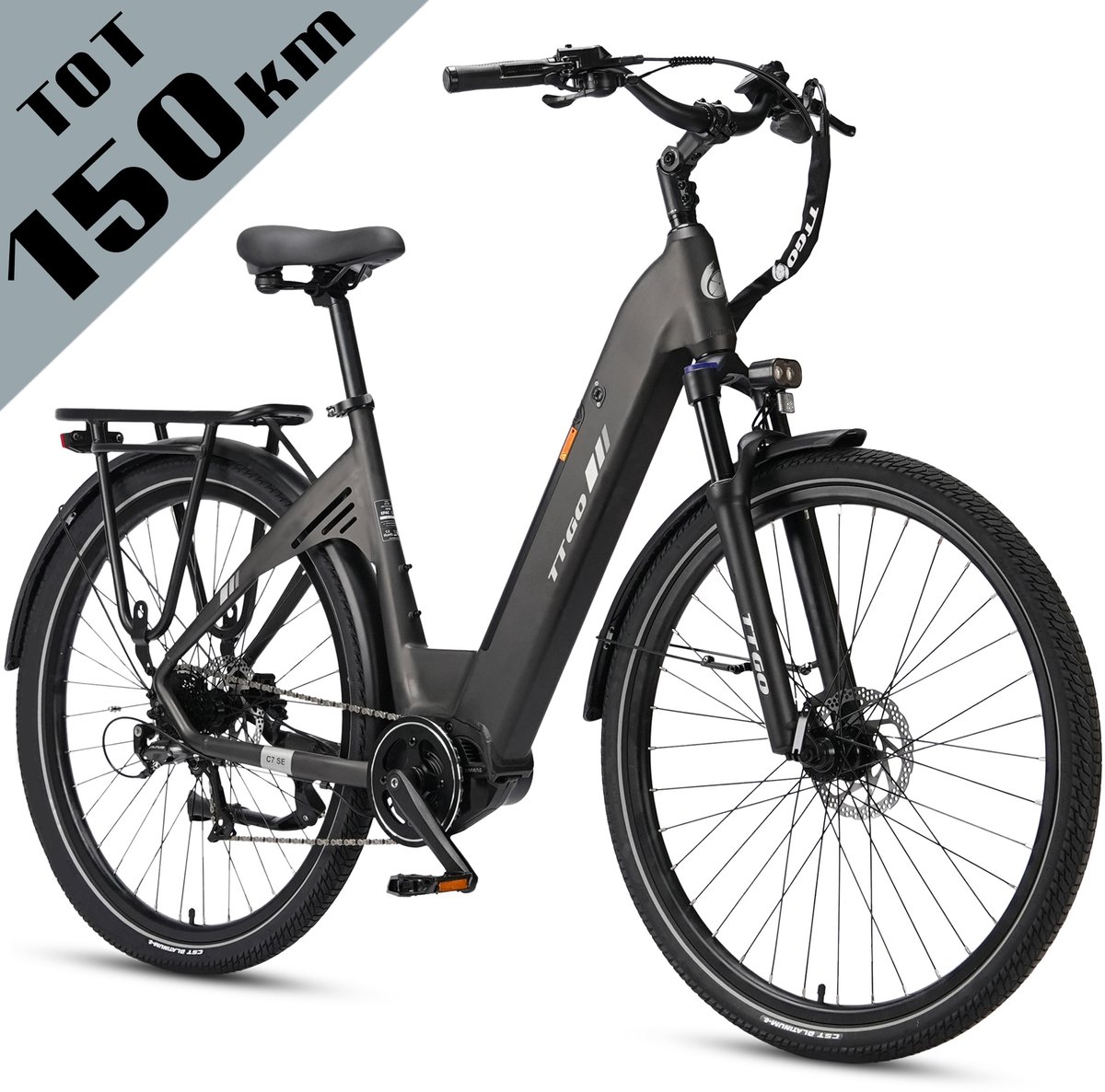 Sencycle Europe Sp. z o.o. Elektrische Stadsfiets TTGO C7 SE - 28 INCH Banden - 36V18Ah Accu