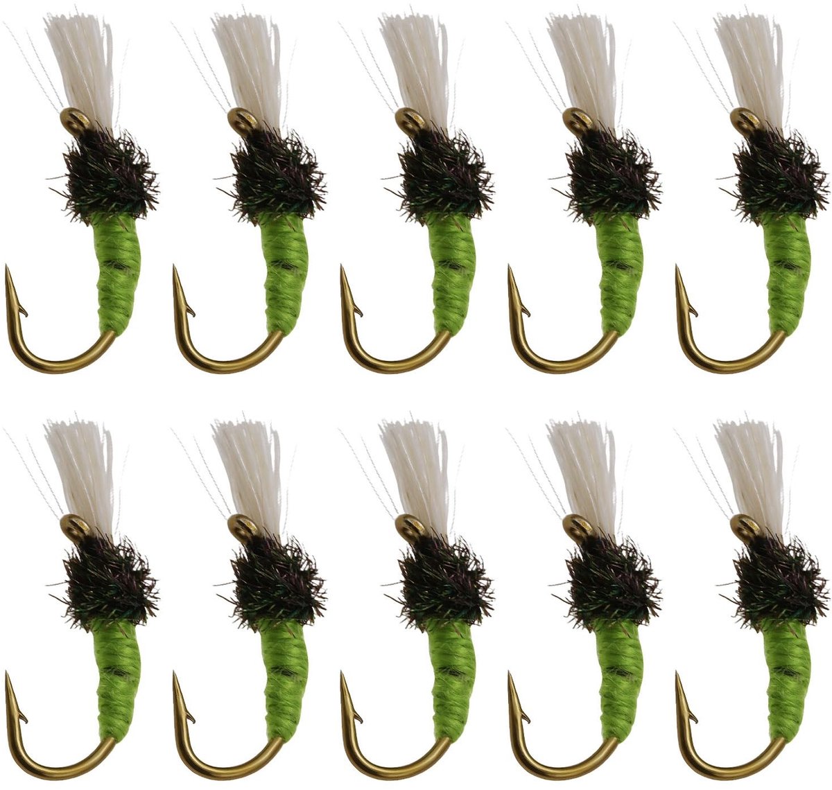 Dailygoods - Vishaken - Dwergworm - Geschikt voor zoetwatervissen - 5 x 11 mm - Kunstaas - Flexibel en compact - Voor witvissen en andere vismethoden