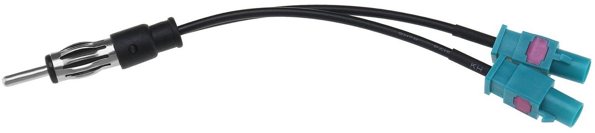 Jhubersproducts Splitter Adapter - Dual Fakra Plug - Antenna Splitter Kabel - 14 x 6 x 1,5 cm - Compatible met Audi - Geschikt voor Seat - RG174