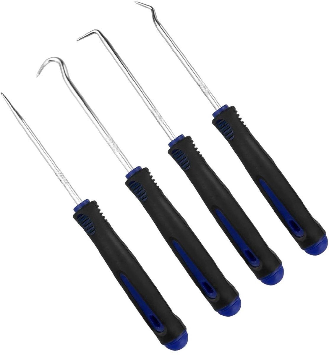 TOVBMUP Mini-haak- en grijpset -Mini Haakgereedschapset - Professionele Haakgereedschapset - Mini werkzeug - Geschikt voor het demonteren van slangen en afdichtingen - Reparatiegereedschap voor auto's en elektronica - Blauw - 4 stuks