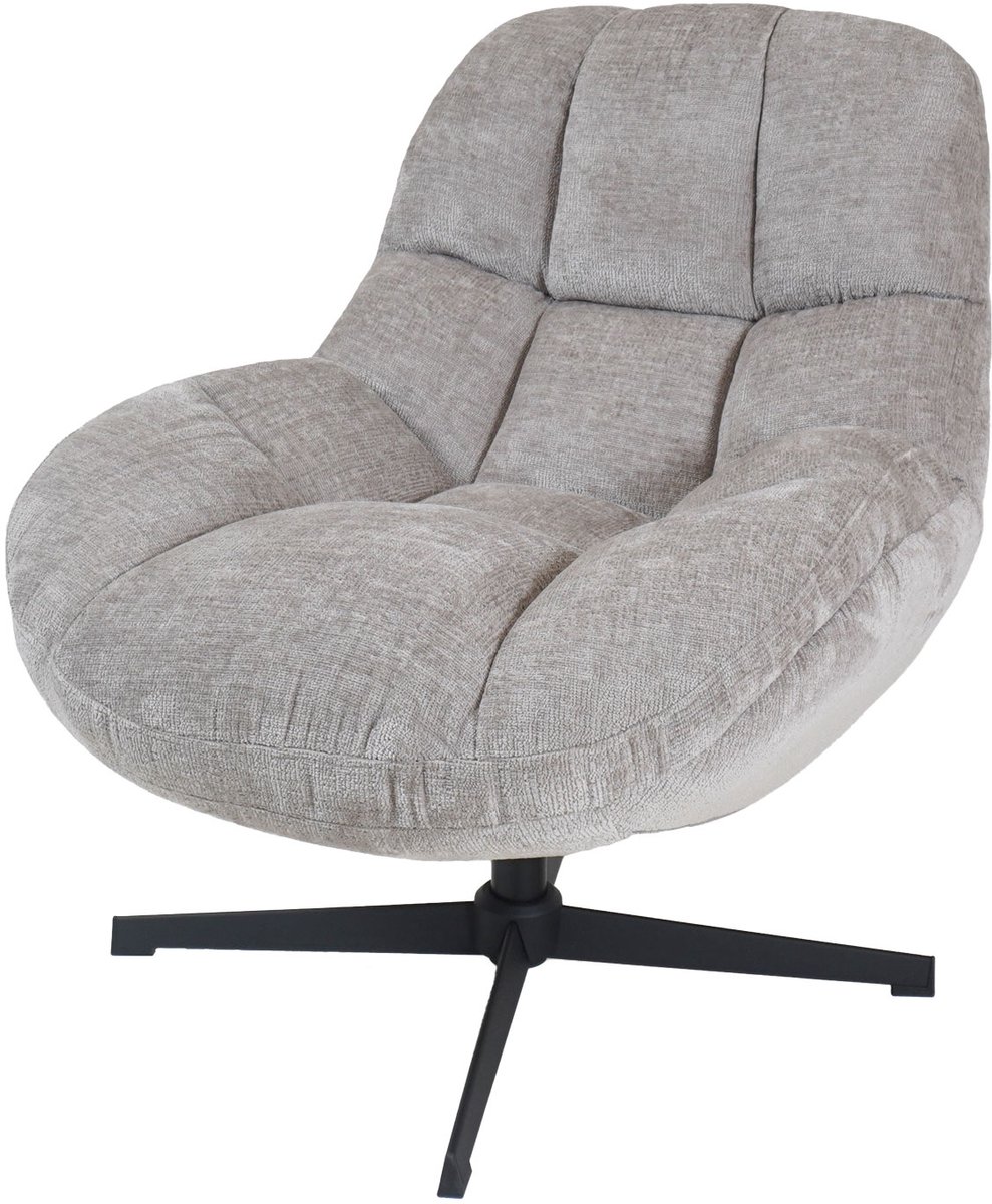 Fauteuil Charlie Taupe - Design Fauteuil in Scandinavische / Hotel Chique Stijl