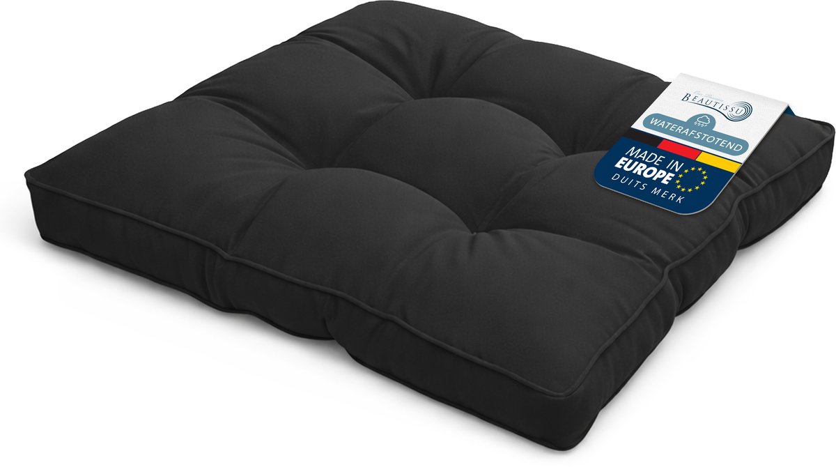 Bol.com Beautissu Tuinkussen Waterafstotend Outdoor Kussen 70x70x10 cm – Zitkussen Grijs Kussen voor Tuinmeubelen – Flair Lounge aanbieding