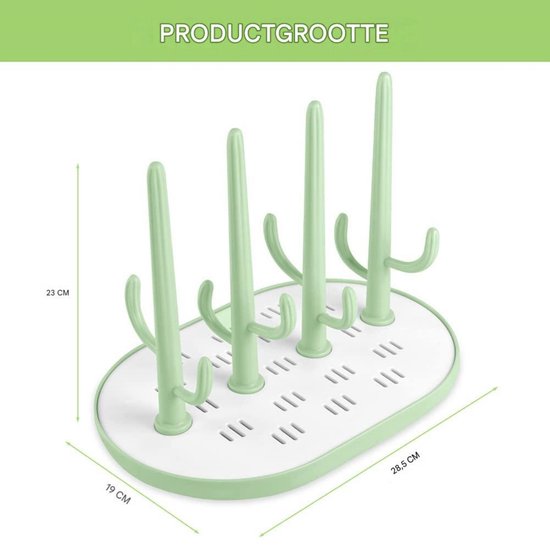 longziming -Flessendroger - Flessenrek - Droogrek Voor Babyflesjes - Hygiënisch Luchtdoorlatend Ontwerp - Opvouwbaar En Ruimtebesparend - Cactusvormig Design - Houdt Aanrecht Schoon En Georganiseerd - 1 Stuk van longziming — afbeelding 2