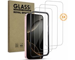 3 Stuks Screenprotector geschikt voor iPhone 17 - Met Uitlijn tool - Gehard Beschermglas - Tempered Glass Screen Cover