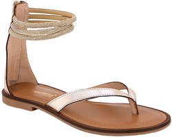 Sandales plates en cuir Les Hodixy