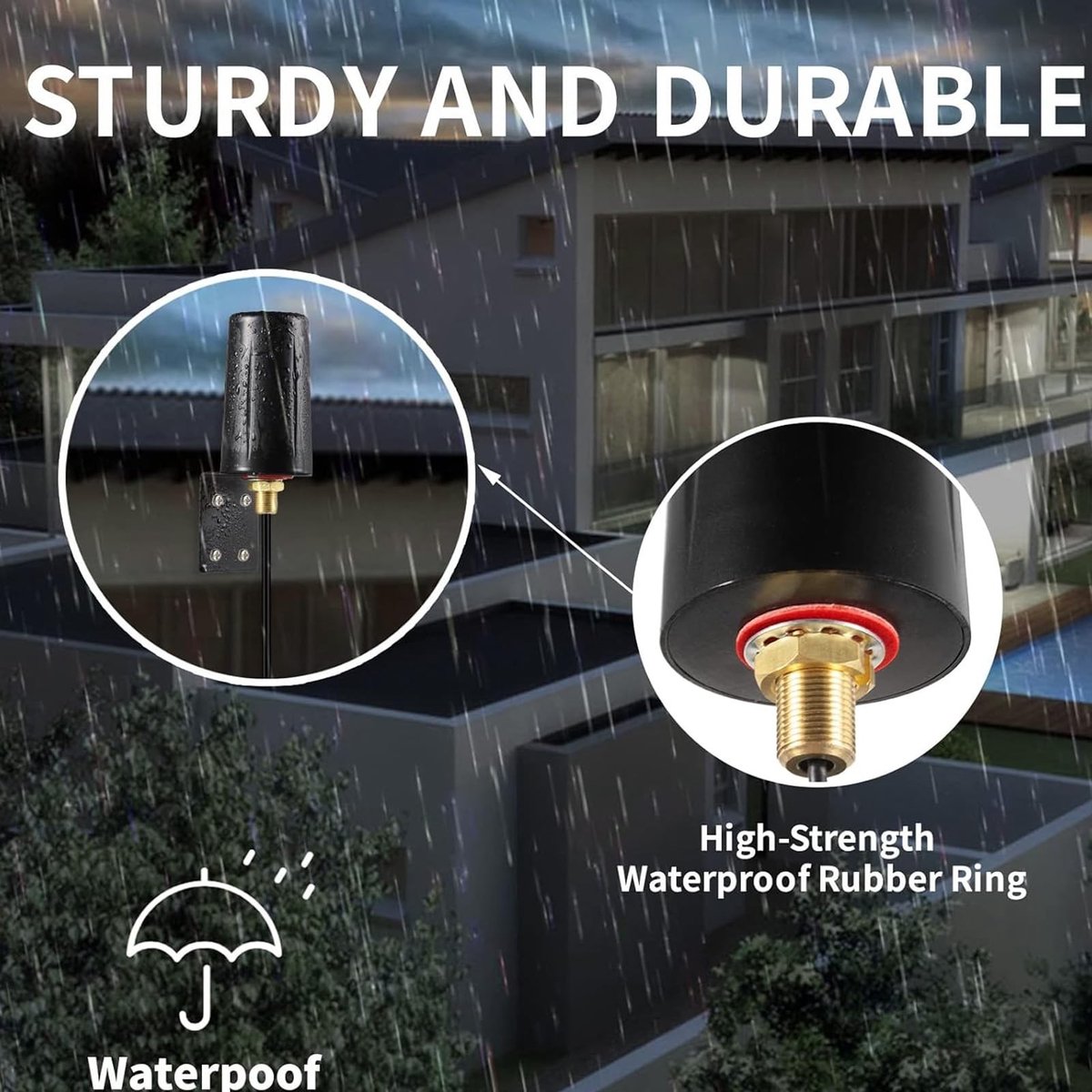 Jhubersproducts - Outdoor Dual Band Antenne - 5dBi Versterking - Waterdicht en Lange Afstand - Ideaal voor Wifi Booster en Router - Geschik...