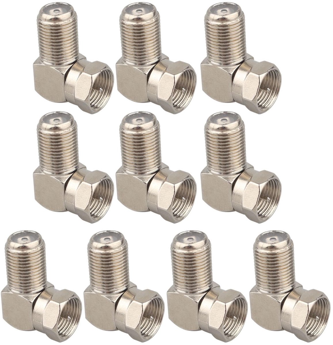 Jhubersproducts - TV antenne - 90 graden - Adapter - TV muurbevestiging - Satelliet - SKY Virgin - VCR - CCTV - Zwart - Rechtshoekige plug en socket