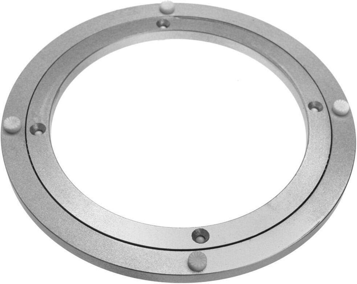 Elzusha - 200 mm Draaikrans - Draaibare Plaat - Aluminium - Zilver - Stevige Constructie - Geschikt voor 70 Kilogram