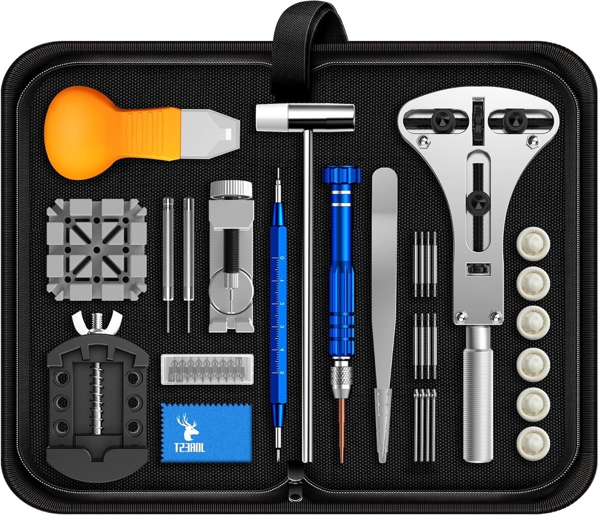Complete Horloge Reparatieset met Verwijderingsgereedschap, Vervangende Batterijen en Horloge Tools voor Onderhoud en Aanpassing