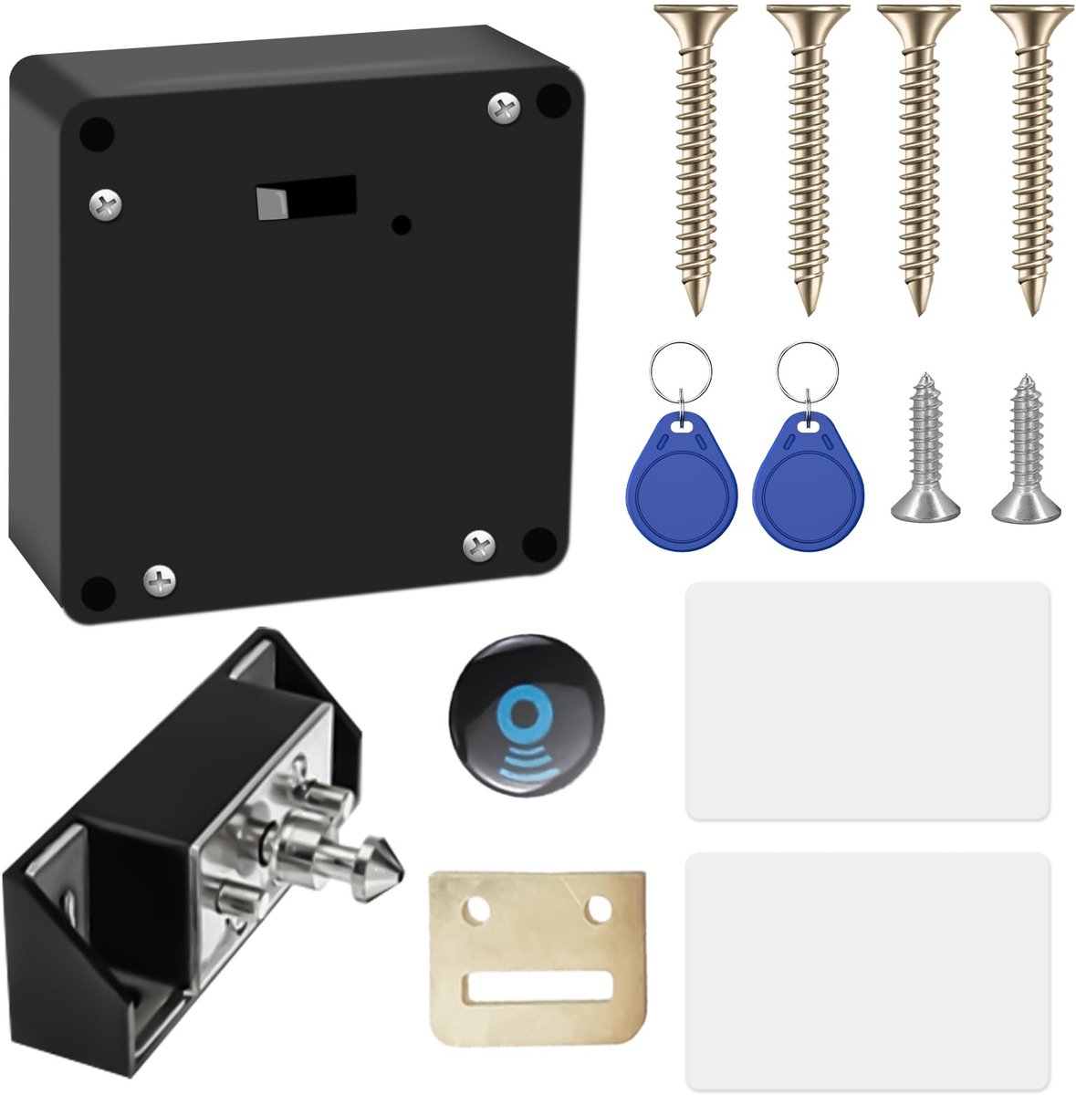 Dailygoods - Smart kastslot - NFC-slot met RFID-kaarten en sleutelhangers - Veilig en handig - Geschikt voor kasten en kluisjes - Ingebouwd beveiligin