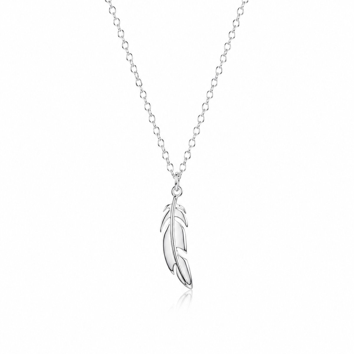 Engravia by Derya – Dames Ketting – 925 Sterling Plating – Veer Hanger Ketting – Minimalistische Boho Ketting – Elegant Cadeau voor Haar