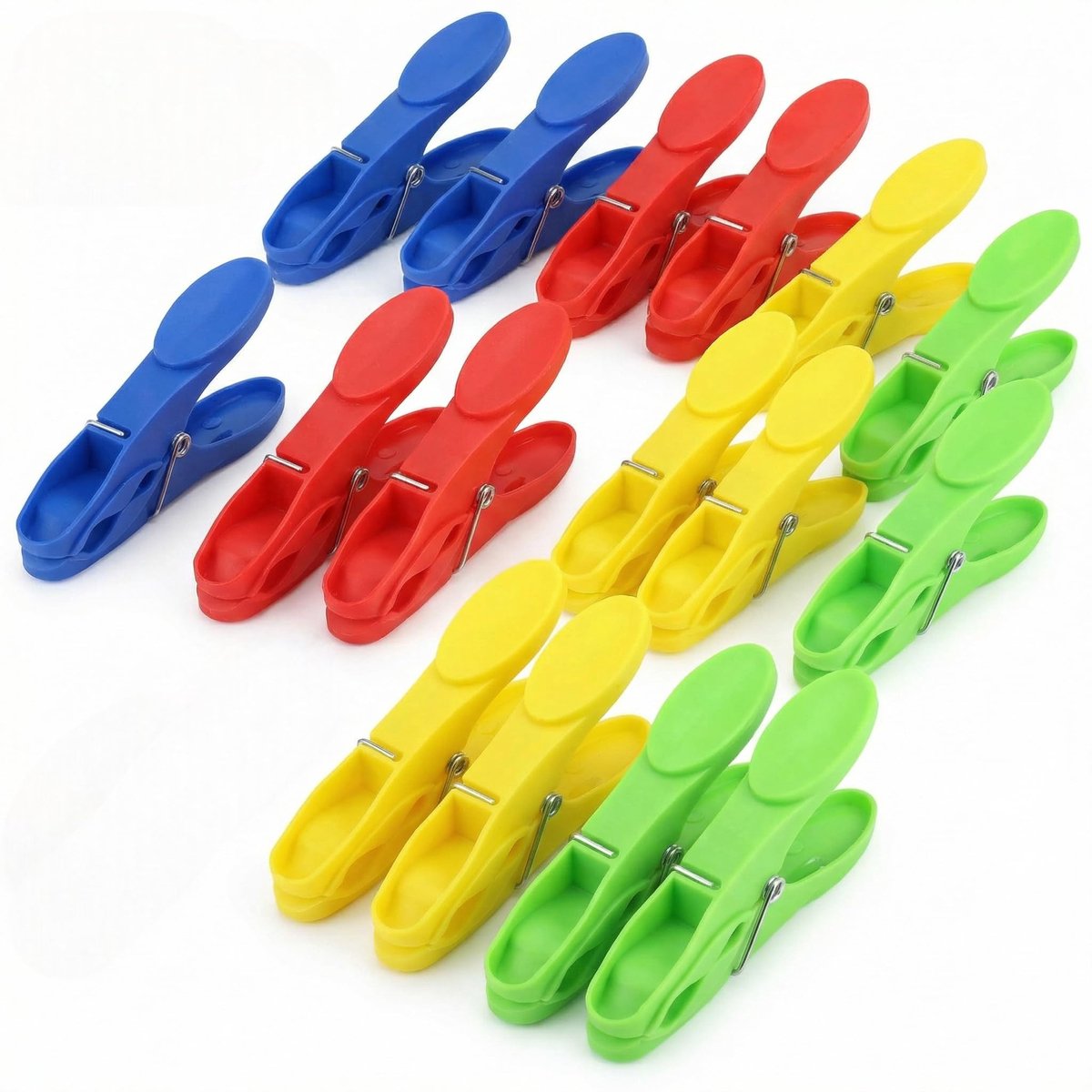 Livia home - Wasknijpers - Kunststof knijpers - Antislip grip - Kleurrijke kleuren - Set van 32 - Geschikt voor binnen en buiten - Robuuste klemmen