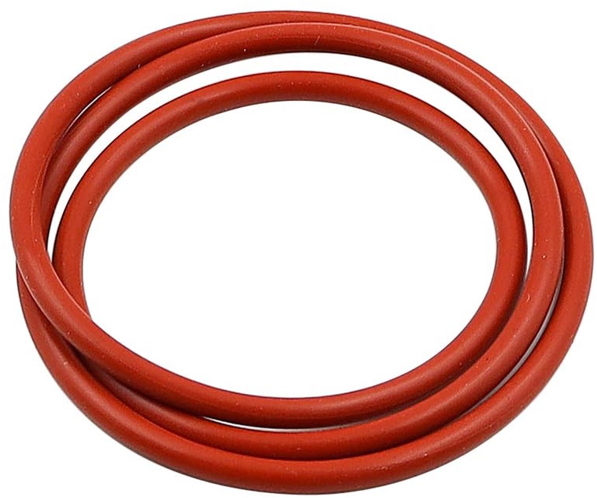 Vlemico - Herbruikbare Deksel Vergrendelriem - Siliconen Band - Veilig transport - Rood - Slowcooker Deksel - Geschikt voor Potten - Rubberen Band