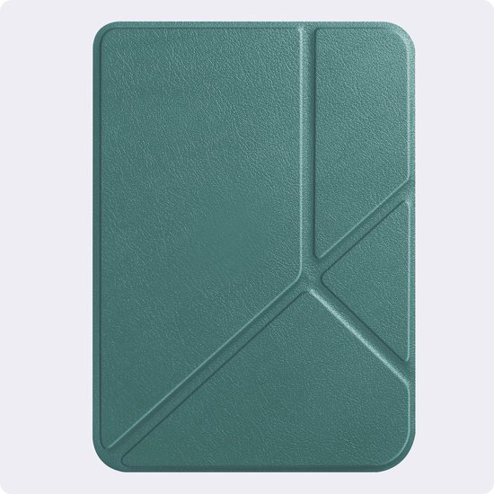 Hoes Geschikt voor Kobo Clara Colour - Luxe E-reader Trifold Case - Bescherm Hoesje Book Cover - Donkergroen — afbeelding 2