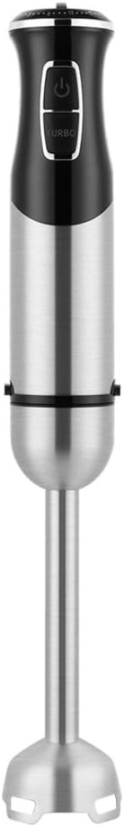 KAD® Staafmixer - Stick Blender - 1000 watt - 21 Instelbare Snelheden en Turbo-Modi - Grijs/Zwart - 23cm x 12cm x 7cm
