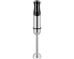KAD® Staafmixer - Stick Blender - 1000 watt - 21 Instelbare Snelheden en Turbo-Modi - Grijs/Zwart - 23cm x 12cm x 7cm