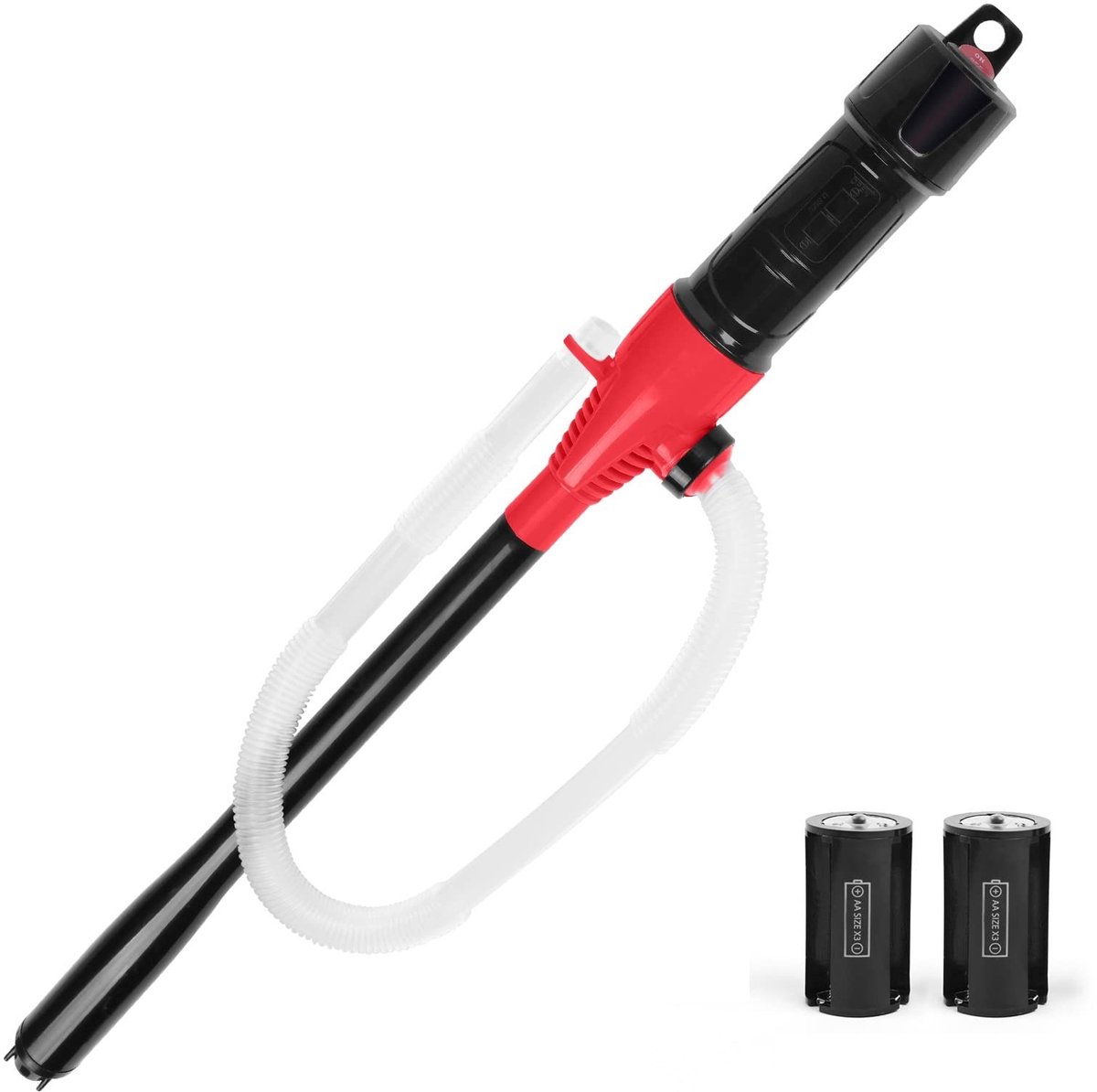 Elzusha - Elektrische Handpomp - Voor Diesel en Brandstof - 8L per minuut - Batterij Voeding - Waterpomp - Ideaal voor Tank en Verplaatsing - Rood