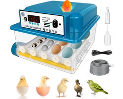 Slimme Broedmachine voor eieren - Broedmachine - Volautomatisch - 16 Eieren - inclusief staaflamp - incubato - 220V EU - Blauw