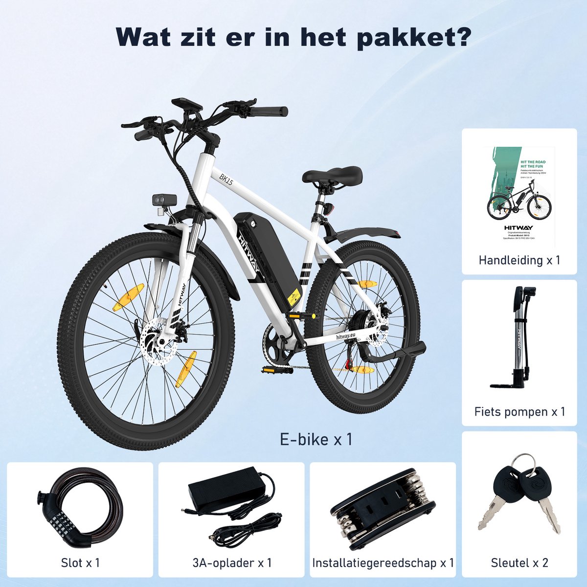 Hitway Elektrische Fiets BK15 Pro - 27.5 Inch City Commuter EBike met Afneembare 36V 13Ah Lithium Batterij - Mountain E-Bike met 250W Motor - 7 Versnellingen - IP54 Waterdicht - Elektrische Fietsen – foto 8