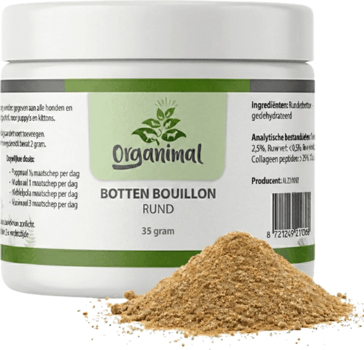 Organimal Bottenbouillon Rund - Hond