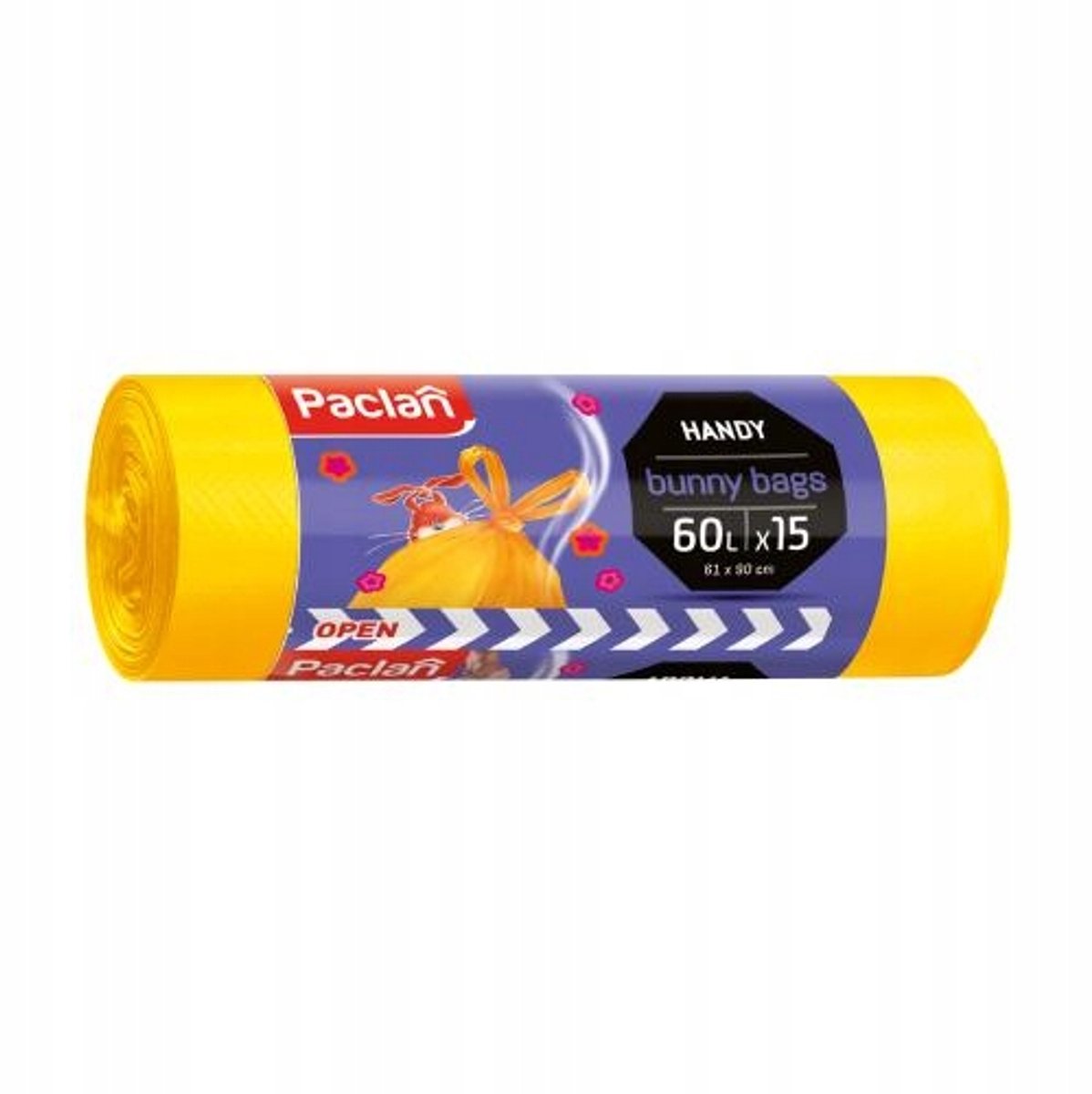 Paclan Bunny Bags - Geurende Vuilniszakken - 60L - Fiolet - 15 stuks