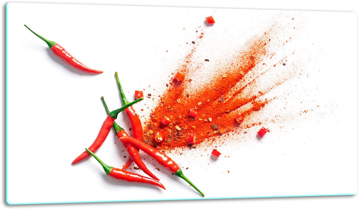TMK ArtDeko - Snijplank - Chilli - 52x30cm - Glazen Platte Bescherming