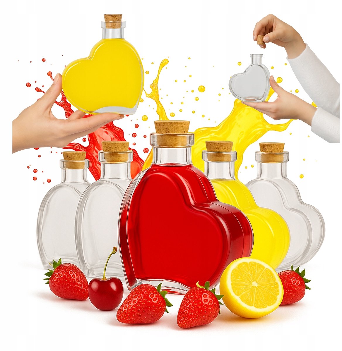 Bimberek - Decoratieve Fles - Hartvormig - 250 ml - Glazen - Geschenk
