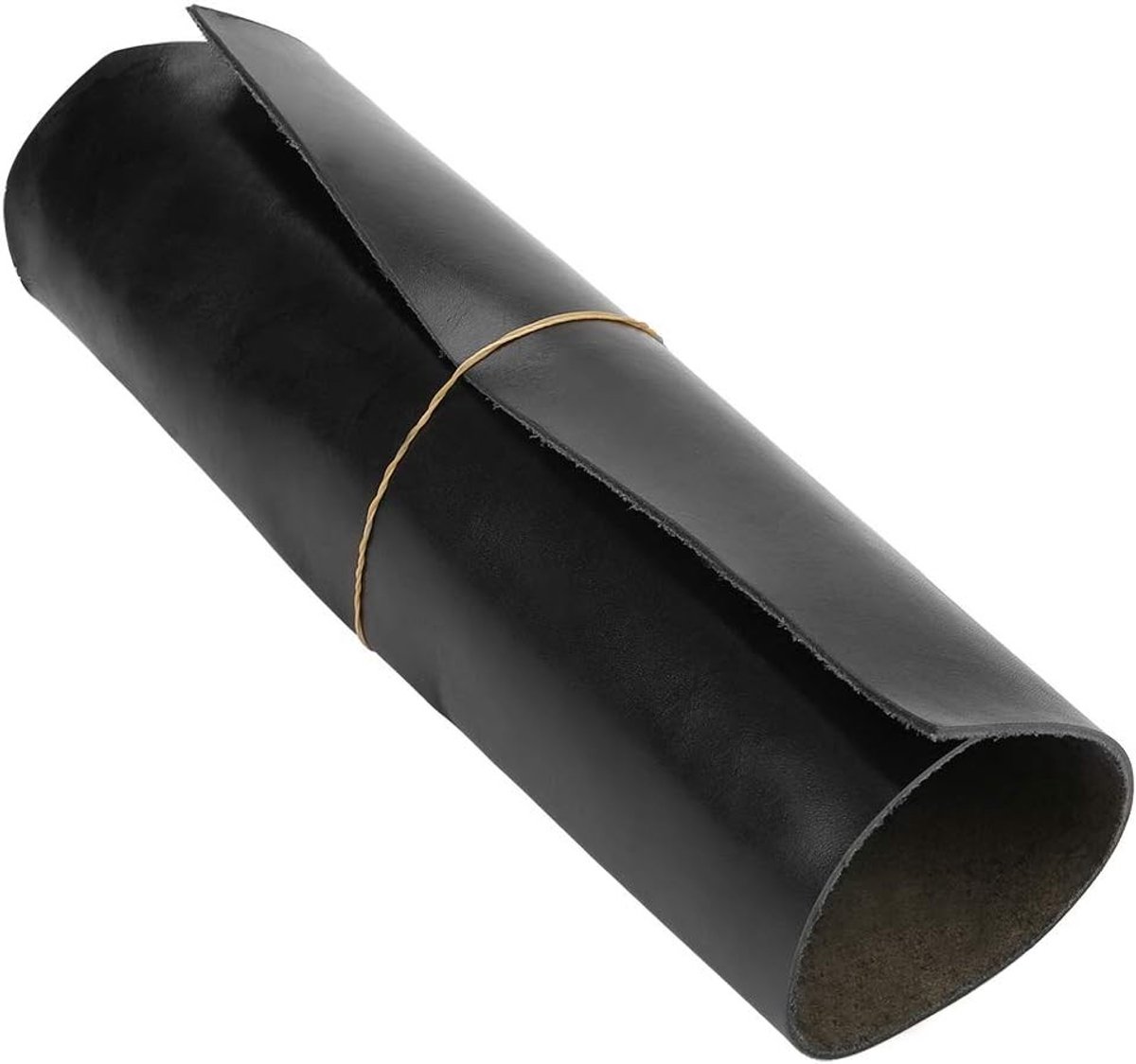 Handgemaakte plantaardig gelooide leren schilderdoek voor ambacht en naaien 30 x 30 x 0,3 cm zwart, ideaal voor creatief gebruik en DIY-projecten