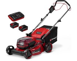 Einhell Accu Grasmaaier GC-CM 36/46 S Li BL Kit - Power X-Change - 36 V/Li-ion - Maaibreedte: 46 cm - Aanbevolen gazonoppervlakte: tot 500 m² - 50 L opvangzak - Maaihoogte: 25-80 mm - Incl. 2x 4.0 Ah accu en 1 oplader