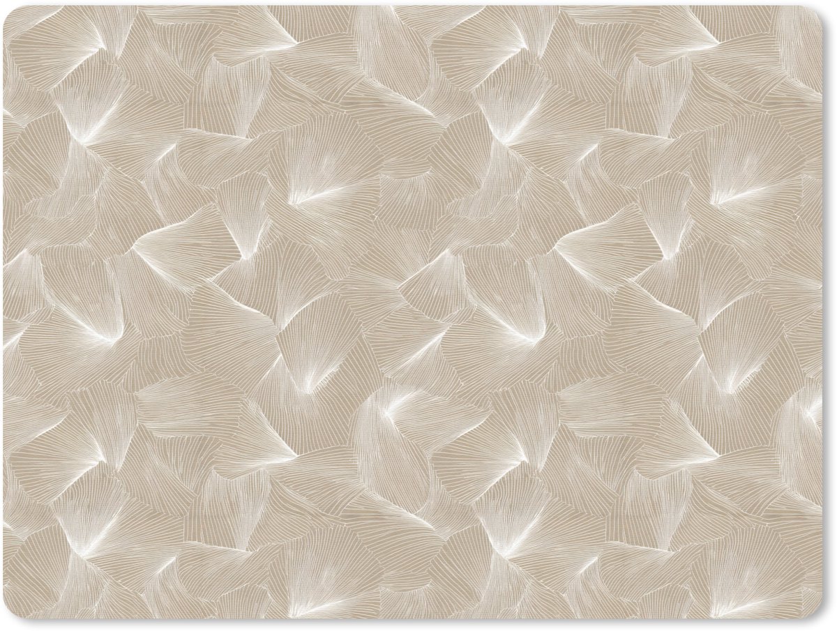 Muismat 12x10 cm - Mousepad Organisch - Textuur - Beige - Muismatten