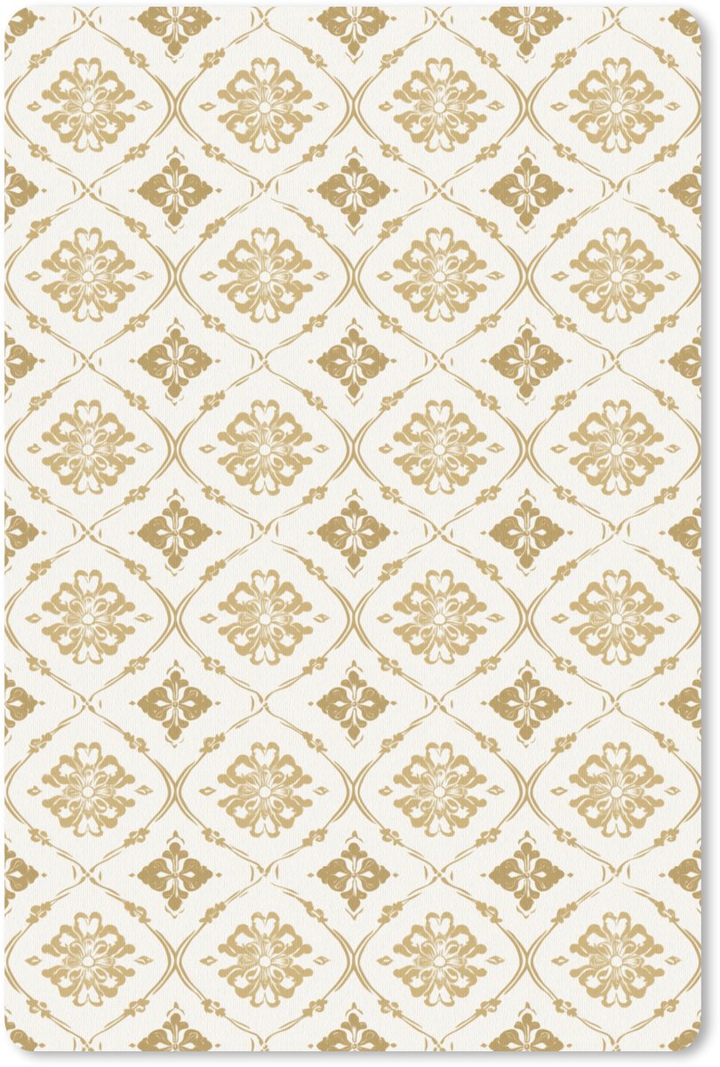 Muismat 13x20 cm - Mousepad Ornament - Klassiek - Goud - Muismatten