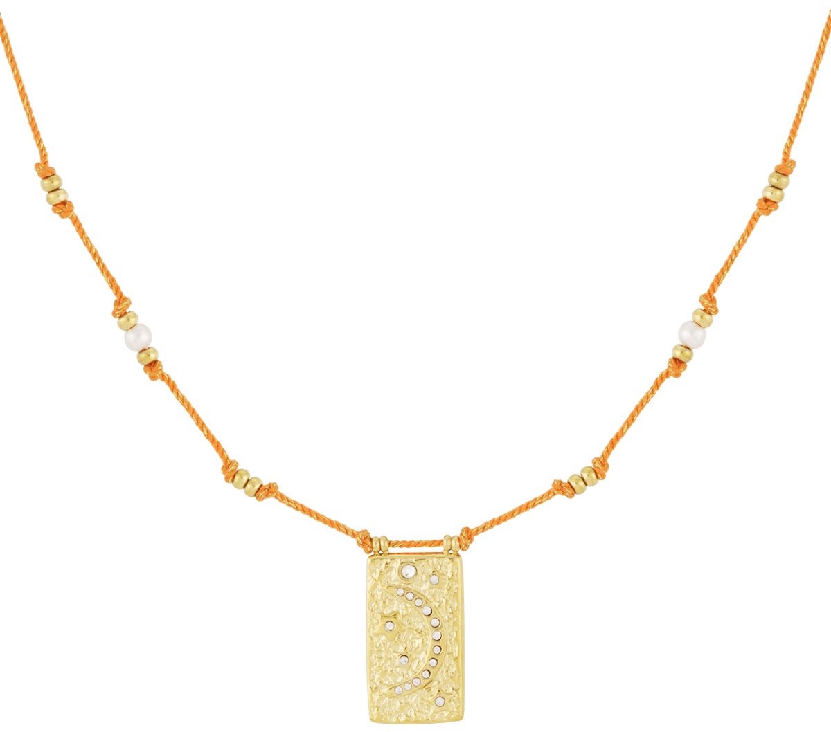moony ketting - oranje &